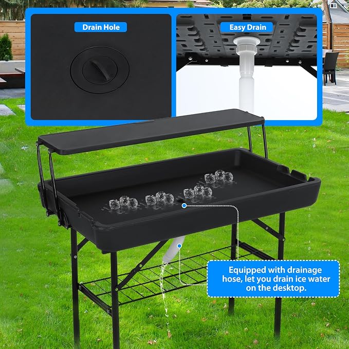 Nice C 4 ft Folding Ice Cooler Table, Party Cooler, Grazing Table, Tables - Image 6