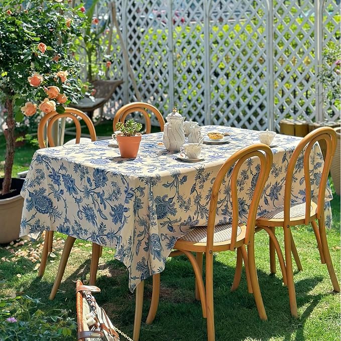 Table Cloth for Rectangle Tables 60'' x 120'', Washable Waterproof Tablecloth by ZIWUROAD