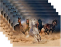 Placemats, Running Herd Horse Placemats 12x18 Inch Waterproof Non-Slip Washable by CIAIDU