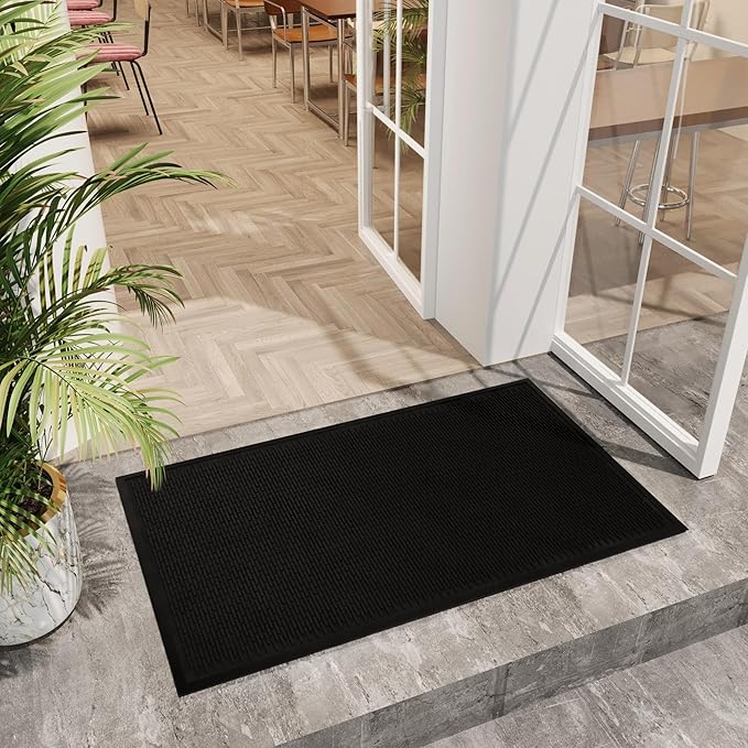 Ottomanson Heavy Duty Rubber Floor Mat – Non-Slip, Waterproof, or Patio – Stain - Image 2