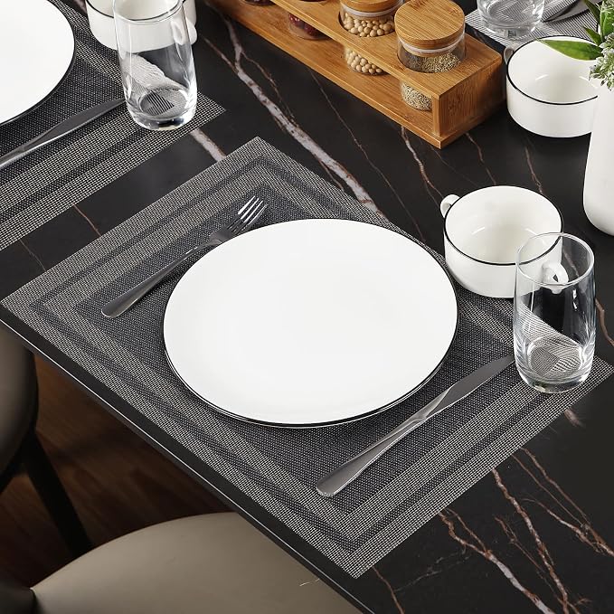 Placemats Set of 8, Heat and Stain Resistant Indoor/Outdoor Place mats - Image 2