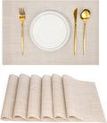 Placemats Set of 6，Non-Slip PVC Weave Table Mats Easy to Clean，Heat Resistant by flohar