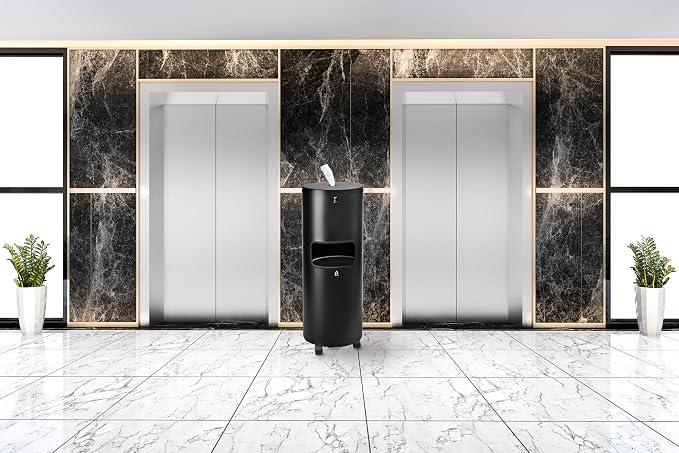 Zahari Home Stainless Steel Floor Stand Wipe Dispenser - Image 7