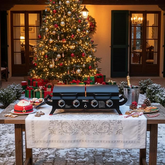 Royal Gourmet GD4002TP 4 Burner Propane Gas Grill and Griddle Combo - Image 2