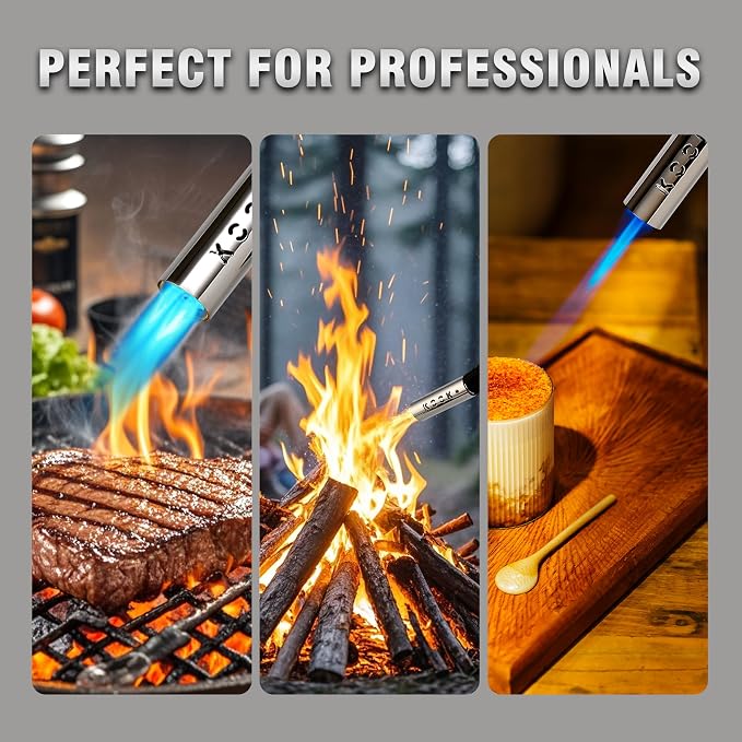 BLAZEAL Propane Torch Kit with 2x MAPP Gas, 4-Flame Blow Torch Head with - Image 6