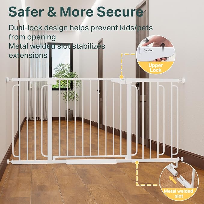 Cumbor 36.6-64" Extra Wide Baby Gate - Image 3