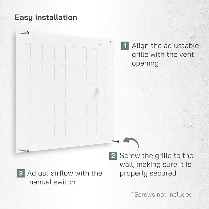 Vent Systems 12" x 12" Inch Metal Air Vent Grille - Image 4
