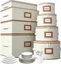 Aokeyee China Storage Containers Hard Shell 8 Piece, Wine Glass, Plate Storage by Aokeyee
