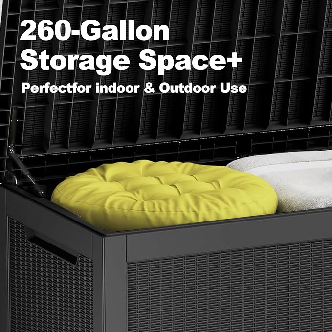 260 Gallon Outdoor Storage Box – Resin Deck Box - Image 5