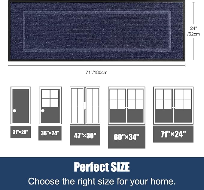 Extra Large Front Door Mat Outside Entrance Indoor Doormat, Outdoor Door Mats - Image 2