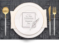 Black Placemats Set of 8, Plastic Vinyl 18" x 12" Place Mats by PandaPalm