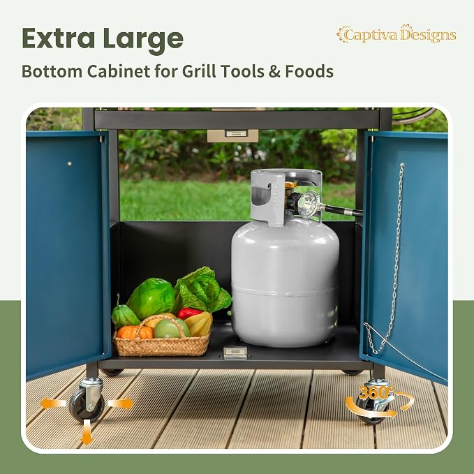Captiva Designs 4-Burner Propane Gas BBQ Grill - Image 5