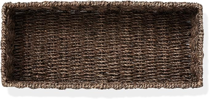 Casafield Set of 2 Bathroom Storage Baskets, Espresso - Image 5