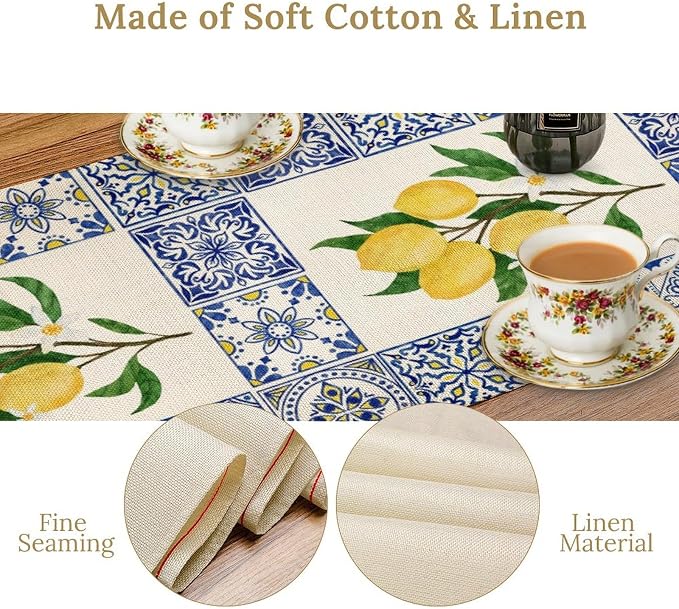 Yellow Lemon Table Runner, 13x108inch - Image 6