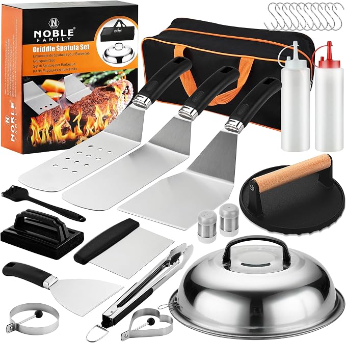 27 PCS Griddle Accessories Kit, Flat Top Grill Accessories Set by NNOBLEFAMILY