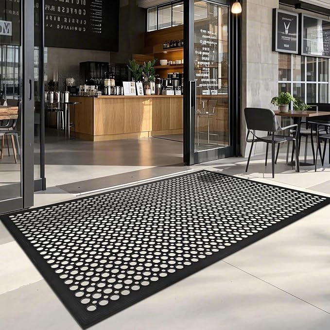 Anti Fatigue Rubber Mats Outdoor Restaurant Kitchen Rubber Drainage Floor Mat by Crablux