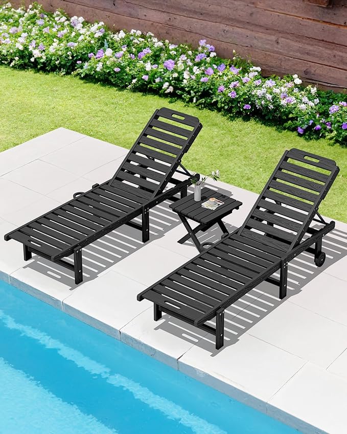 SERWALL Folding Outdoor Side Table, HDPE Adirondack Side Table, Portable - Image 9