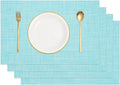 uxcell Faux Linen Placemats, 12x18 Inch Heat Resistant Place Mats Machine by uxcell