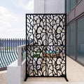Metal Privacy Screen Room Divider 72" H x 45.3" W, Free Standing Decorative by Gefaxi