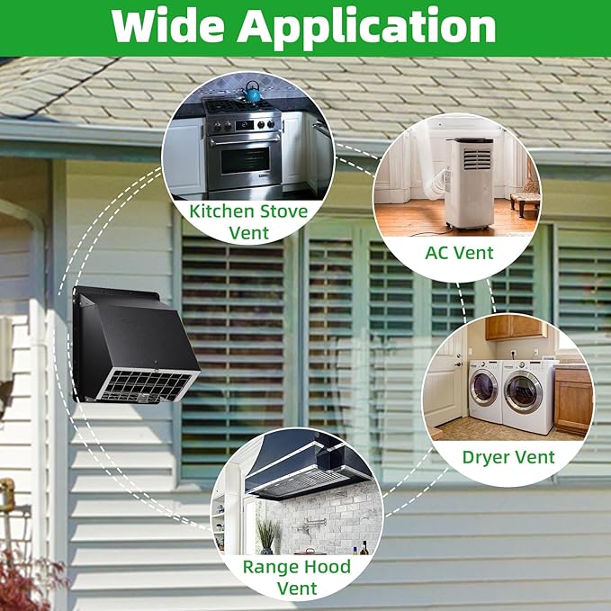 4" Dryer Vent Cover Outdoor, Dryer Vent Cover - Image 7