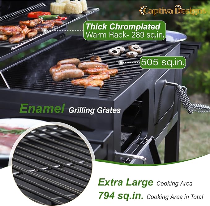 Captiva Designs Extra Large Charcoal BBQ Grill - Image 2