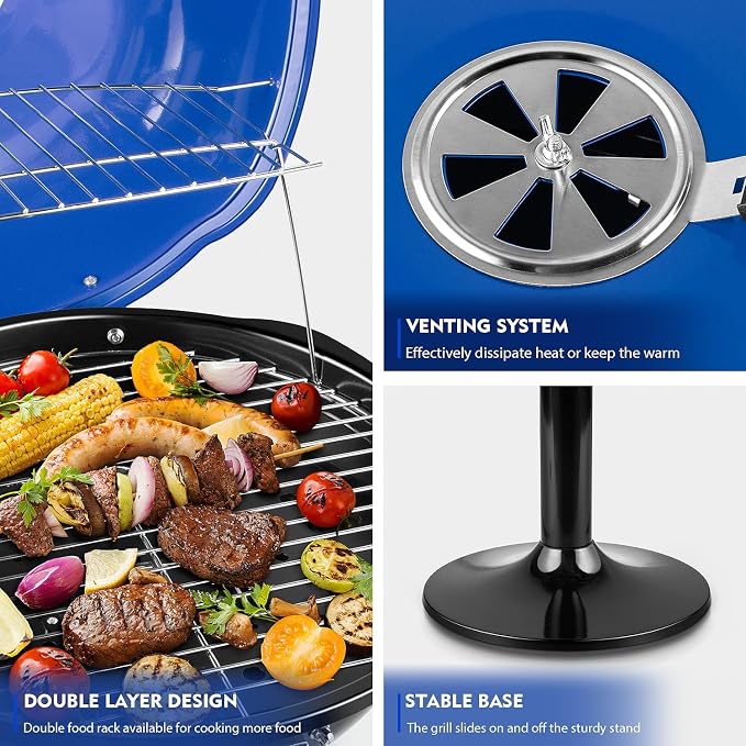 Electric Grill, Techwood Indoor/Outdoor Electric BBQ Grill, 1600W Portable - Image 4