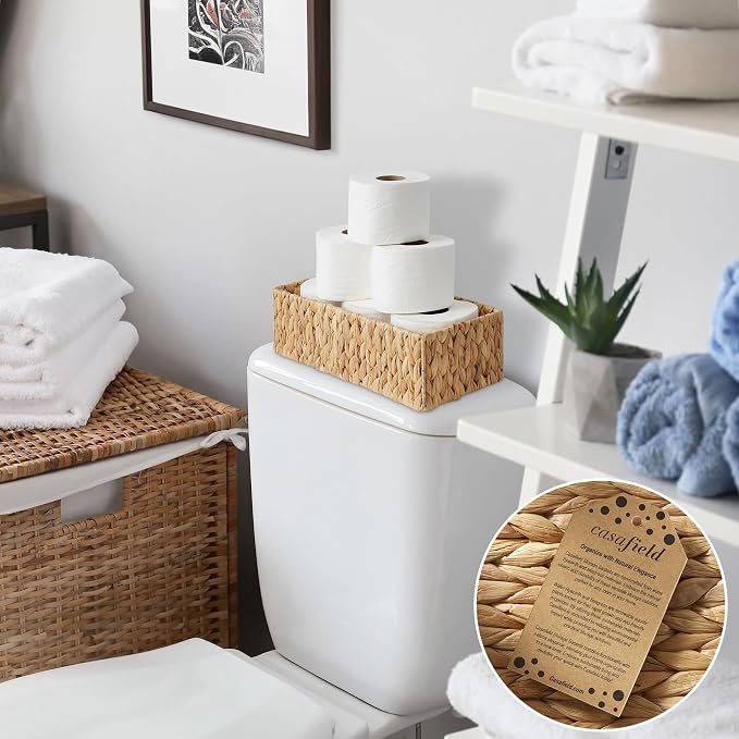 Casafield Set of 2 Bathroom Storage Baskets, Natural - Image 2