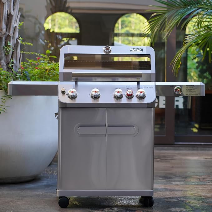 Monument Grills Outdoor Barbecue Stainless Steel 4 Burner Propane Gas Grill - Image 3