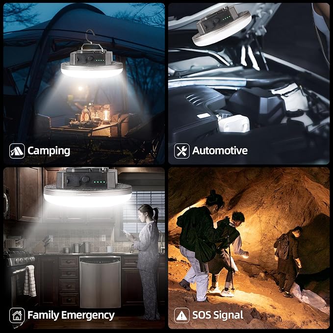 Transparent Portable Rechargeable LED Camping Lights, Waterproof Outdoor Light - Image 5