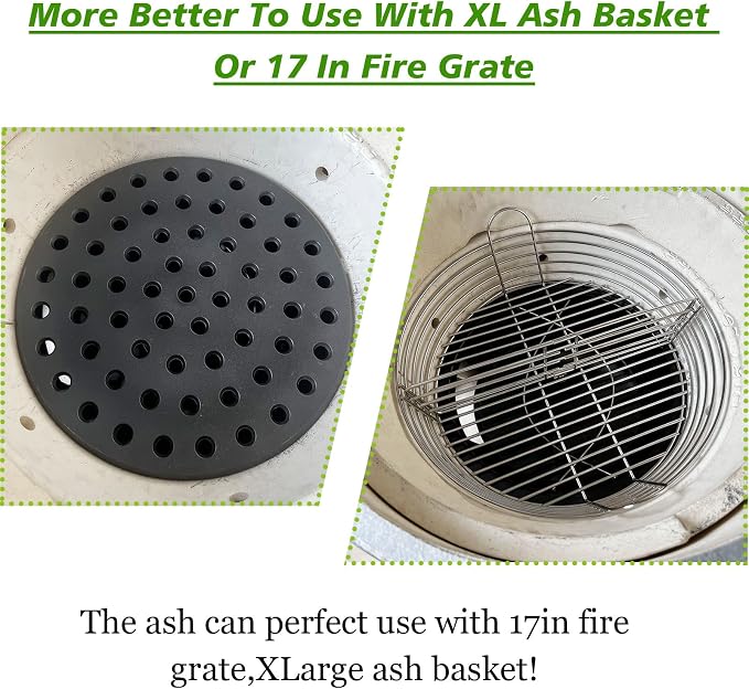 KAMaster Ash Can with Handle Compatible with XL Big Green Egg, Charcoal Ash - Image 4