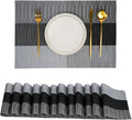 Placemats Set of 12，Non-Slip PVC Weave Table Mats Easy to Clean，Heat Resistant by flohar