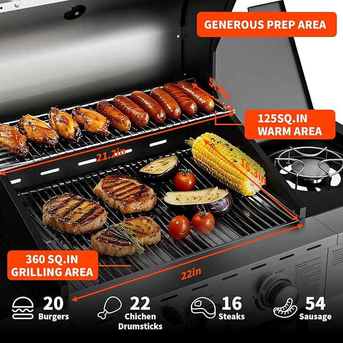 3-Burner Propane Gas BBQ Grill - Image 3