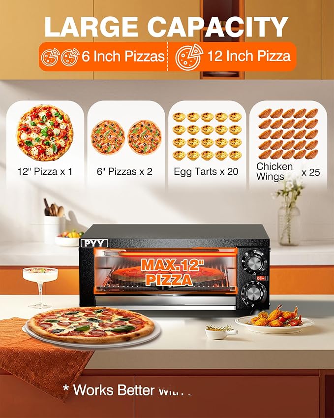 PYY Electric Pizza Oven Indoor Countertop Pizza Oven Commercial Pizza Maker - Image 7