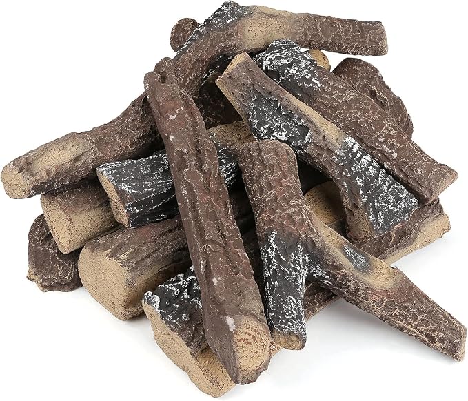 Gas Fireplace Logs 10pcs Fake Fireplace Logs Faux Electric Fireplace Logs by Uniflasy