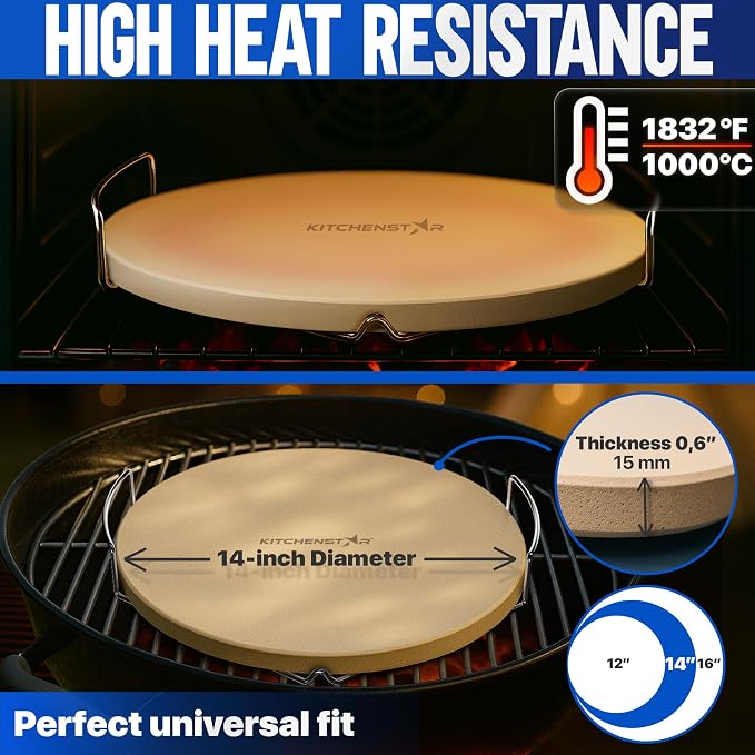 KitchenStar 14-inch Pizza Stone - Image 4