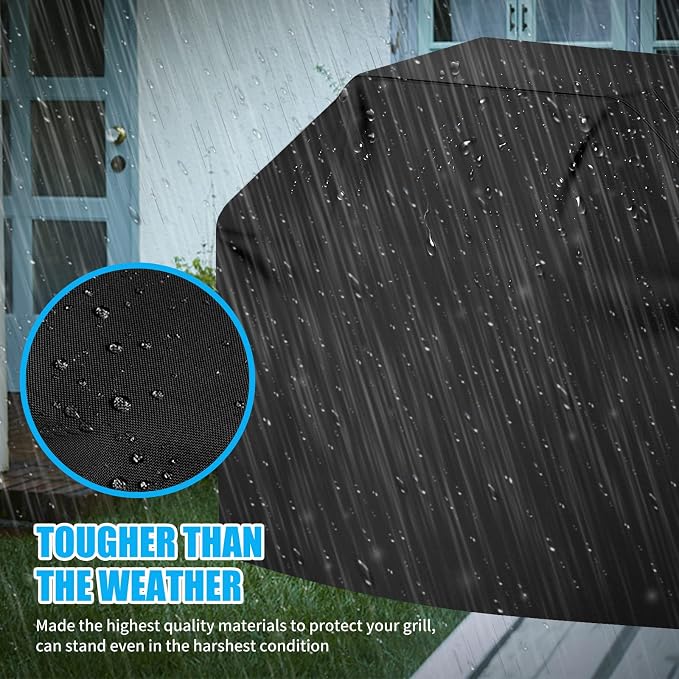 Grill Cover 600D Heavy Duty, Universal Fit Waterproof BBQ Grill Protector - Image 5