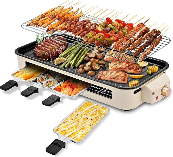 Pukomc Electric Indoor Grill, 2 in 1 Indoor Grills by Pukomc
