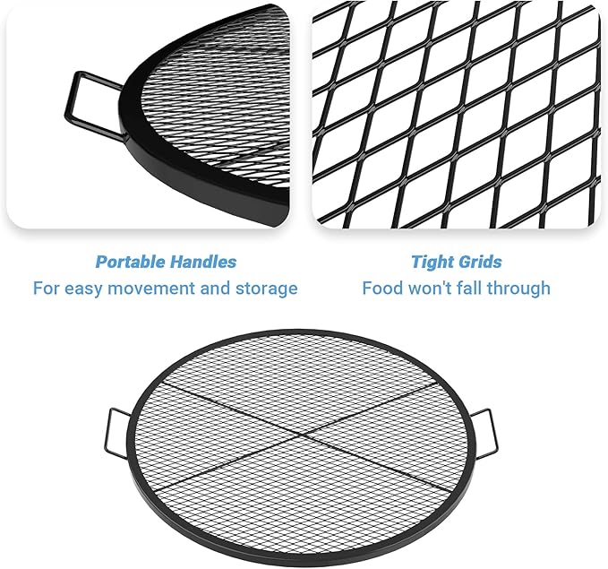 Stanbroil Heavy Duty X-Marks Fire Pit Cooking Grill Grates - Image 4