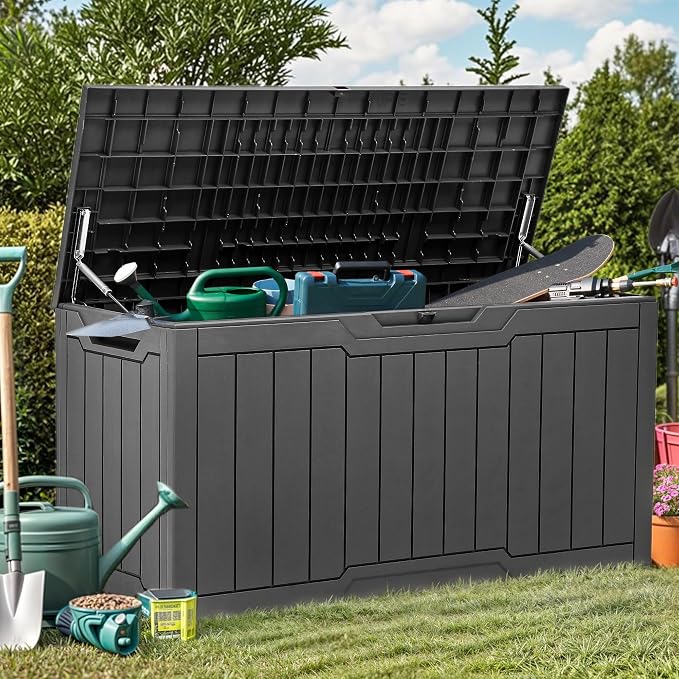 YITAHOME 80 Gallon Resin Deck Box, Weather Resistant Outdoor Storage Box by YITAHOME