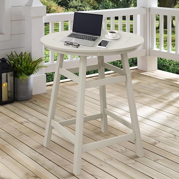 Costaelm Patio Bistro Table, Outdoor Bistro Dining Pub Table - Image 9