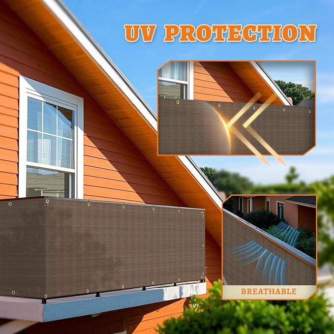 2.5' x 51' Balcony Privacy Screen Fence Cover - Image 3