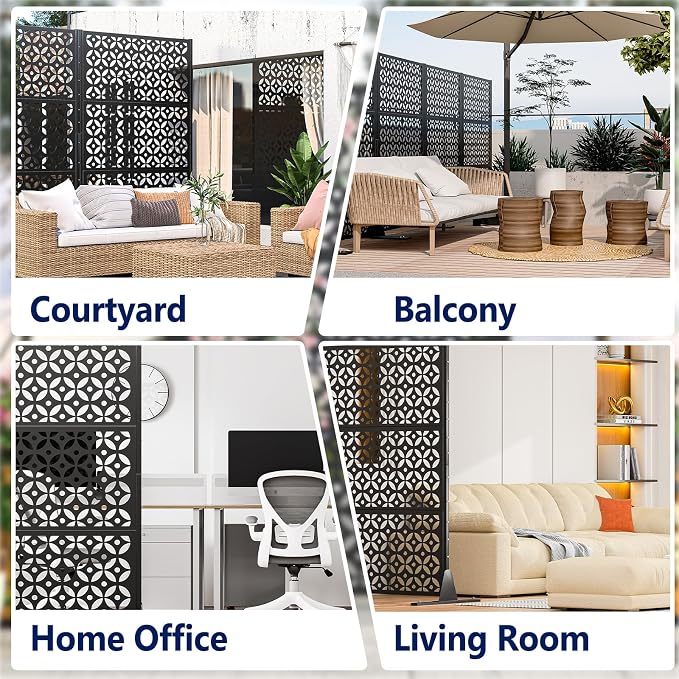 Metal Privacy Screen Outdoor, Decorative Privacy Panels Shield - Image 8