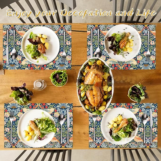 William Morris Strawberry Thief Placemats - Image 5