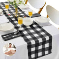 Fabric Checkered Table Runner 6 Pack Waterproof Gingham Table Runner 14W x 108L by Cupuamon