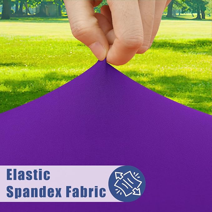 Spandex 8 Foot Rectangle Table Cloth 6 Pack, Elastic Fitted Tablecloths - Image 2