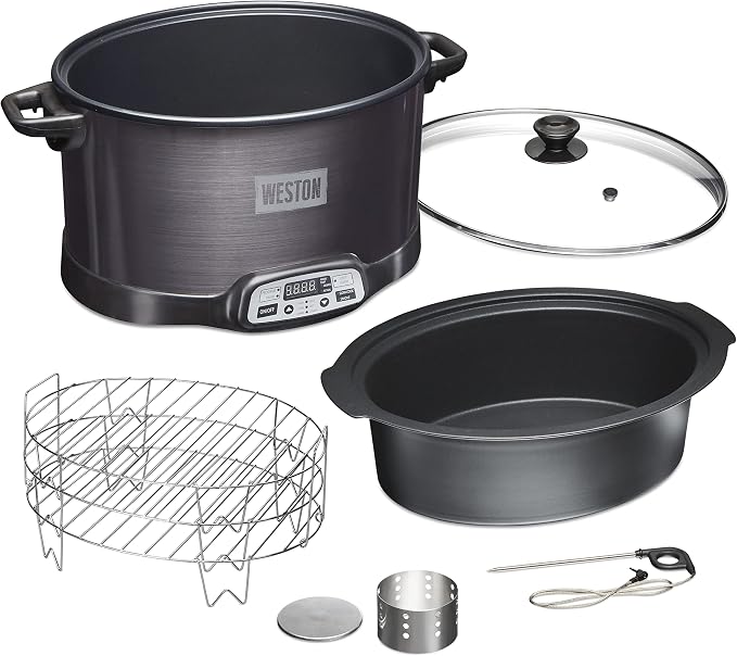 WESTON BRANDS 2-in-1 Indoor Electric Smoker & Programmable Slow Cooker by Weston