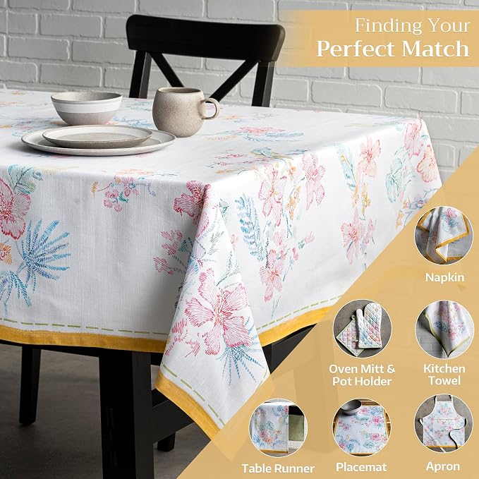 Maison d' Hermine Table Cloth Rectangle Table 100% Cotton 60 x 90 Inches - Image 5