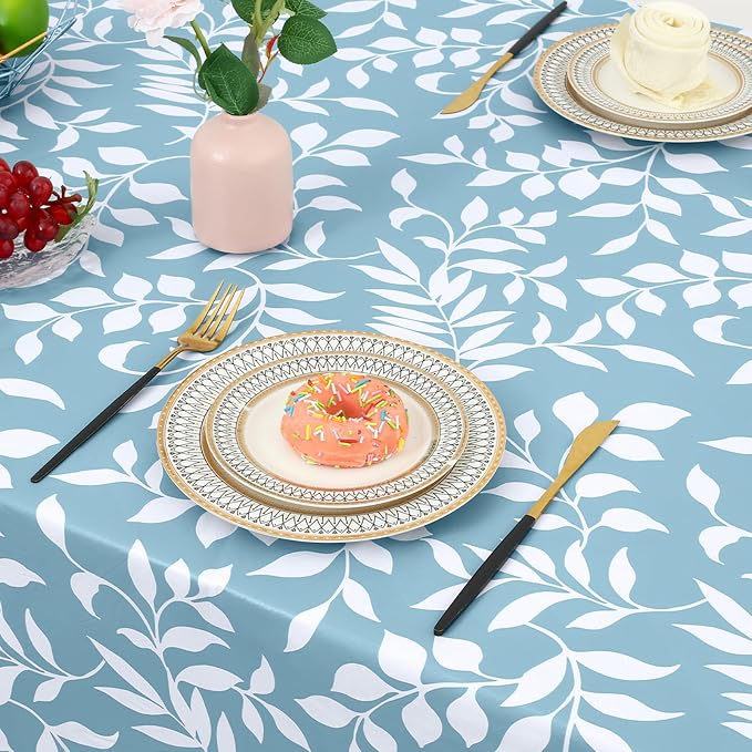 misaya Rectangle Waterproof Vinyl Table Cloth, Wipeable Tablecloth - Image 6
