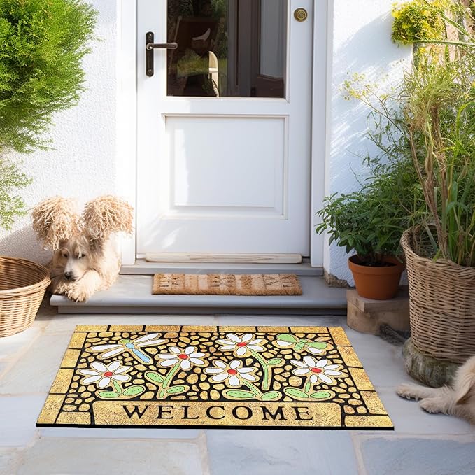 CHICHIC Welcome Door Mat 24 x 36 Inch Front Doormat Outdoors - Image 8
