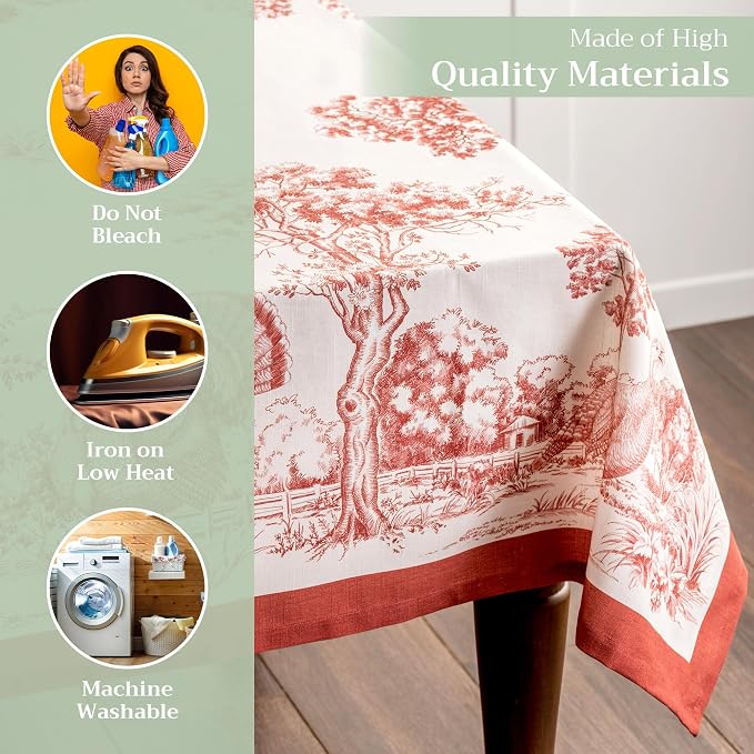 Maison d' Hermine Table Cloth Rectangle Table 100% Cotton 70 x 108 Inches Fall - Image 3